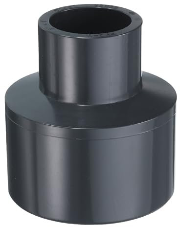 sourcing map Raccord réducteur en PVC 2 x 1 - Adaptateur DWV - Réducteur de conduit pour égout, plomberie, approvisionnement en eau, construction de jardin