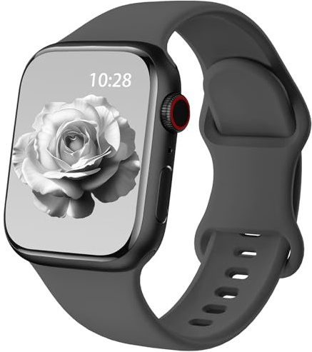 Silikon Ersatzarmband für Sport Apple Watch Armband 40mm 41mm 42mm 38mm | Patented Armband für AppleWatch 44/45/46/49, Band für iWatch SE Series 11 10 9 8 7 6 5 4 3 2 1 Ultra Herren Damen, Green