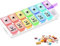 GeekerChip Tablettenbox 7 Tage 2 Fächer,Pillenbox Medikamentenbox 7 Tage,Pillendose Morgens Abends 14 Fächer Abnehmbar Wöchentlicher Medikamentendosierer Pillenbox(Multicolore)