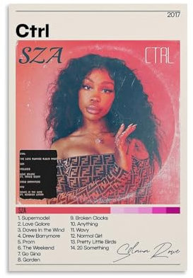 Lcaltcp Musik-Sza-Album, Kunstposter, Musikposter für Zimmer, ästhetische Leinwand, Wandkunst, Schlafzimmerdekoration, 30 x 45 cm