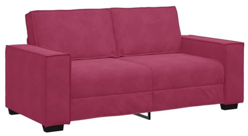 vidaXL 2-Sitzer-Sofa Weinrot 140 cm Samt