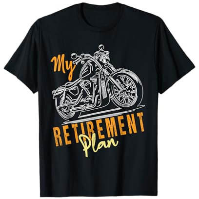 Classic Retired Motorcycle Biker My Retirement Plan Grandpa T-Shirt