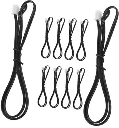 Homoyoyo 10 Sensores De Temperatura Para Aire Acondicionado Transmisor De Temperatura Termistor Abs Negro