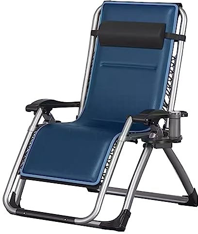 DRFGNF Sonnenliege-Relaxsessel für Terrasse, Terrassen, Gärten, Camping, Verstellbarer Zero-Gravity-Klapp-Liegestuhl mit abnehmbarem Kissen für drinnen und draußen