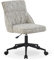 DUBI Möbel Bürostuhl Leon – ergonomisch & höhenverstellbar – Schreibtischstuhl in Lederoptik Braun – drehbar, auf Rollen, gepolstert (Beige-Grau)