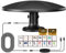 Antenne DTB DVB-T/DVB-T2 – pour Utilisation en extérieur, Longue portée de Plus de 200 km, amplificateur amélioré VHF-VHF-Dab HDTV pour extérieur/loft/Camping-Car/Caravane (Black (antenne RV))