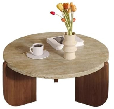 Couchtisch, Teetisch, rund, Balkon, schlicht, klein, niedrig, Kaffeetisch, Esstisch, 60 cm