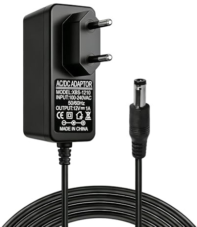 12V 1A Netzteil AC/DC Adapter 12W mit EU-Stecker und 1 m Kabel | 100–240V Eingang, Stabile Ausgangsleistung, Mehrfachschutz, Kompaktes Design, Plug & Play, Energieeffizient