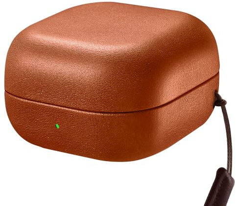 ICARER Genuine Leather Case for Samsung Galaxy Buds 4/4 Pro 2026, Brown | Premium Genuine Leather, Easy Install and Take off, Support Wireless Charge, All-around Protection, Perfect Fit