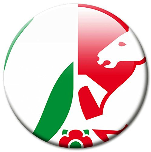 Kühlschrankmagnet NRW Wappen Geschenk Magnet Nordrhein Westfalen Fan Länder Souvenir für Magnettafel stark groß Ø 50 mm