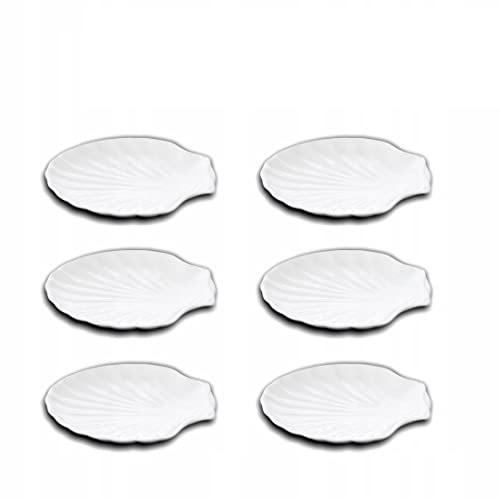 Wilmax WL-992010/A Porzellan Shell-Gericht, Weiss, 13cm Länge