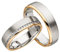 2x 585 Gold Eheringe Partnerringe Trauringe Hochzeitsringe in Rotgold & Weißgold *mit Gravur und Steinen* JC019