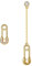 Suplight Asymmetrie Ohrringe 925 Sterling Silber Frauen Mädchen Schmuck Sicherheitsnadel Design Ohrhänger 18k vergoldet Zirkionia Schmuck für Valentinstag Geburtstag Muttertag(gold)