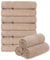 Brandsseller 10er Set Seiftuch 30 x 30 cm Waschlappen Frottier Seiflappen Gästehandtuch mit Aufhänger Baumwolle 470 g/m² Bad Haushalt - Sand