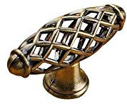 Uteruik Türknauf, Vogelkäfig, Vintage, Bronze, Schwarz, runde Griffe, für Schrank, Schublade, Schrank, Tür, Eisen, 6–8 cm (L), 3 cm (H), 1 Stück (p#9)