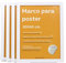 Nacnic - Pack 4 Marcos de Madera MDF Blanco y Vidrio Acrílico | Protección y Expositor de Fotografías, Láminas, Pósters, Cuadros y Decoración para Salón, Dormitorio u Oficina | 30x40 cm