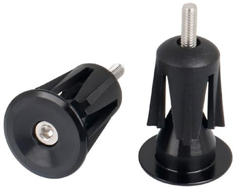 Azarxis Lenkerendkappen Lenkerstopfen Fahrradgriffe Stecker Lenker Endkappen für Fahrrad Mountainbike Rennrad (Schwarz - 23,3mm - 2 Stück)