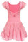 Arshiner Kinder Ballettkleidung Mädchen Ballettkleid Rosa Kurzarm Balletttrikot Baumwolle Ballettanzug Tanzkleid mit Rock Tütü 2-3Jahre