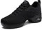 Jazzschuhe Damen Geteilte Sohle Tanzsneaker Erwachsene Atmungsaktiv Leicht Mesh Tanzschuhe Laufen Sportschuhe Schwarz1 38