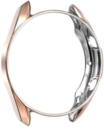 XoTek Cover Case per Samsung Galaxy Watch 3 41 mm/45 mm TPU + Pellicola Protettiva (45 mm, Oro Rosa con Pellicola Protettiva)