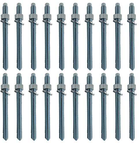 20x Remstaler ANKERSTANGE | M8 M10 M12 M16 M20 | Stahl verzinkt/Edelstahl A4 | -HÖCHSTE QUALITÄT- bester Preis (Rostfreier Stahl, M8x110)