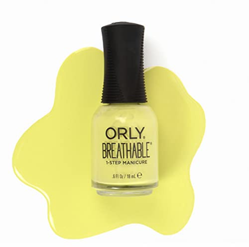 ORLY Breathable Nagellack Sour Time To Shine 18ml – Pflege & Nagellack in Einem, 100% vegan, 13-free, Halal, atmungsaktiv & stärkend mit Arganöl, Vitamin B5 & C, kein Base/Top Coat nötig