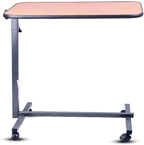 Betttisch – Krankenhaus-Betttisch – Schwenkrad-Rolltablett – verstellbar über dem Nachttisch – bettlägerig, Seniorenhilfe, ältere Menschen, Lesen, Laptop