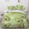 LUDVIK Avocado Bettwäsche Mikrofaser Duvet Cover Set Schnell Trocknend Und Kein Bügeln Bettwäsche 135X200 3Teilig 135X200 cm + 2 Kissenbezüge 80X80Cm
