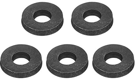 sourcing map M10 Carbone Acier Plate Rondelle, 5pcs 10.5 x 26 x 5mm Noir Oxidé Niveau 8.8 Alliage Acier Ultra Épais Fixations pour Mécanique Industrie, Automobile