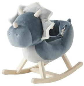 Noukie's - Ops Dinosaurierwippe ab 12 Monaten mit Sicherheitsgurt blau