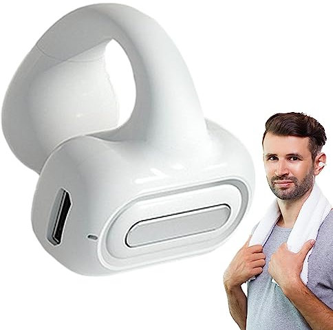 Fenytay Open Ear Headphones | Waterproof Wireless Ear Clip Bone Conduction Headphones | Earbud & In-Ear Open Ear Earbuds, Wireless Headset For Running, Walking, Workout