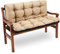 Amazinggirl Bankauflage Sitzkissen Outdoor Hollywoodschaukel Kissen 150 x 100 cm - Sitzpolster Bank Polster für Sitzbank Gartenbank und Paletten Bankkissen Indoor und Outdoorkissen Beige