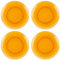 Acan Tradineur - Pack de 4 Platos de Postre - Modelo LYS Ámbar - Ø 19 cm - Vidrio - Apto para lavavajillas y microondas - Ideal para el hogar, Cocina y hostelería