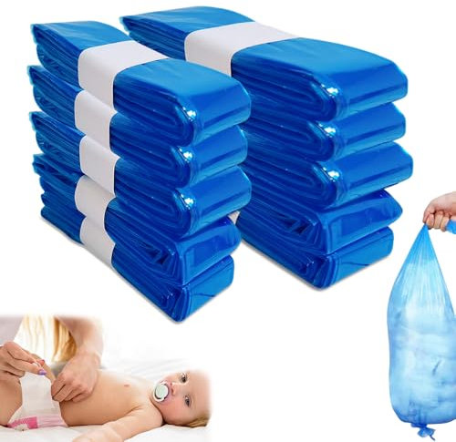 Mineup Recharge Poubelle a Couche, 10PCS Sac à Couches en Plastique, Sac Poubelle Couche 4,5 m par pièce,Recharges pour Poubelle,Sacs de Recharge Anti-odeur,Compatible avec Tommee Tippee