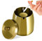 Litimkat Aschenbecher, Aschenbecher für den Außenbereich, Aschenbecher mit Deckel, Edelstahl rutschfester Boden, geeignet für zu Hause, Büro, Schreibtisch, Terrasse, Balkon im Freien (Gold)