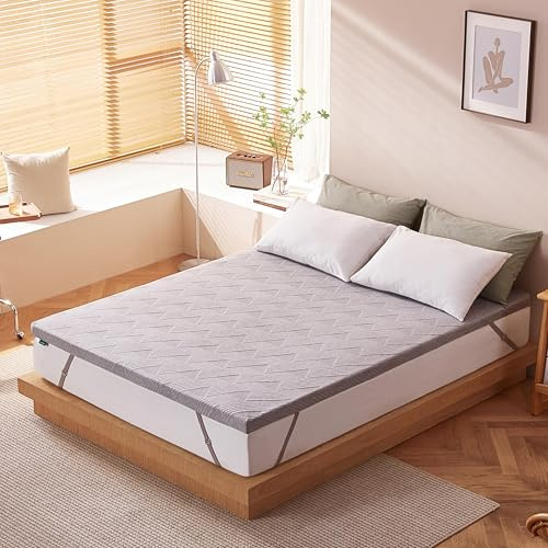 Bonnvia Matratzen Topper H2/H3 – 160x200 cm Kaltschaum mit Bezug – Luftdurchlässig für besseren Schlafkomfort – 7 cm Höhe