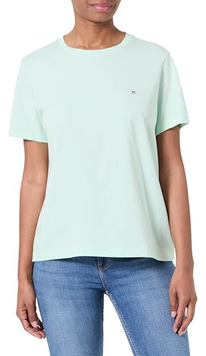 GANT Women's Printed Archive Shield T-Shirt, Faded Mint, S