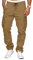 TARAINYA Pantalon Cargo Homme Coton Baggy Chino Cordon de Serrage avec Poches Kaki L