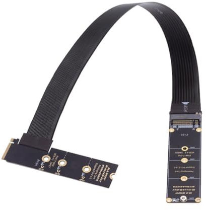 chenyang PCIE 3.0/4.0 M.2 NVME/NGFF SSD 90 Grad abgewinkeltes Band Flex Verlängerungskabel 30cm für 2230/2242/2260/2280 M.2 NGFF NVME SSD