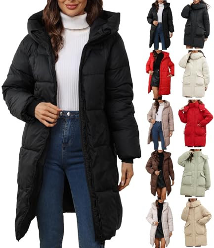 Angebote Des Tages Heute Blitzangebote Black Friday Angebote 2024 Winterjacke Damen Warm Lang Steppmantel Winter Mantel Steppjacke Parka Mit Kapuze Outdoorjacke Wintermantel Übergangsjacke Elegante