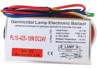 KAYPBWQMG 1PCS DC24V Netzteil Ultraviolett UV Lampe Vorschaltgerät DC24-PL1-425-18 10-17W