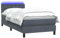 vidaXL Boxspringbett mit Matratze Dunkelgrau 90x220 cm Samt, Bett, Bettrahmen, Einzelbett, Schlafzimmermöbel, Lattenrost, Samtbett, Polsterbett