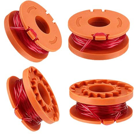 4 PCS Bobine de Fil de Rechange,Bobines de Rechange,Bordures ou Pour Tondeuse de Fil,Compatible avec worx tels que wg150, wg151, wg151.5, wg152, wg153, wg154, wg155, wg155.5, wg156, wg157 et wg160.