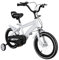 LKHDONG 14 Zoll Kinderfahrrad, für ab 3-7 Jahre Jungen & Mädchen, Höhenverstellbares Ausbildungsfahrzeuge, Fahrrad für Kinder mit Stützräder und Duales Bremssystem, Weiß