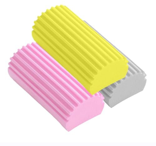 SinChic Damp Duster Sponge,3 PCS Damp Clean Duster Sponge Cleaning Brush Reusable Household Cleaning Sponges Tool Dust Brush Tools for Blinds Glass Baseboards Vents Railings Mirrors
