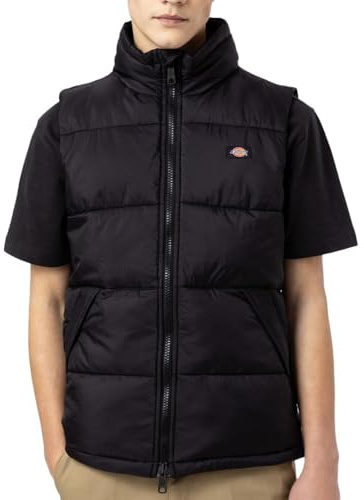 Dickies Daunenjacke ohne Ärmel, Schwarz, Herren, Waldenburg, Schwarz, Größe L, Schwarz , L