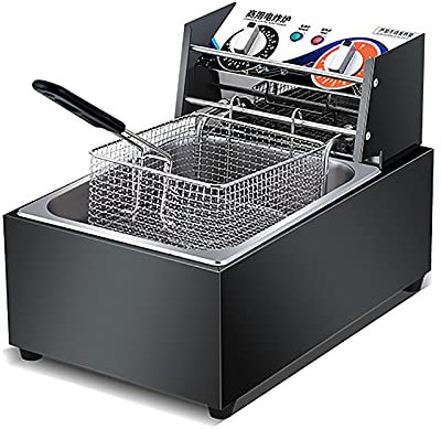 Friteuse électrique Commerciale 10 L, friteuse Professionnelle à Induction pour Poisson à l'huile, Fonction de contrôle de la température pour Usage Commercial et Domestique