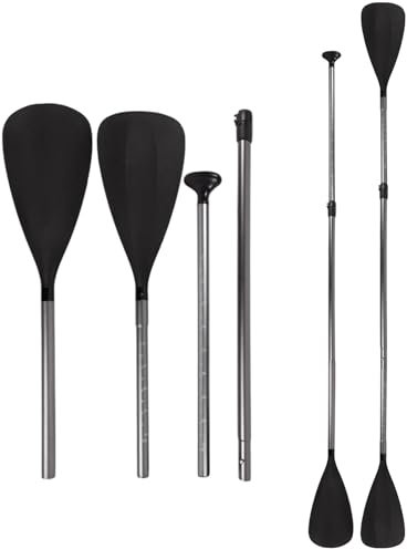 Loyimioo Leichtes Aluminiumpaddel Mehrzweck SUP Paddel mit Reisefreundlichem Design für Anfänger und Freizeitpaddler (Doppelpaddelkopf)