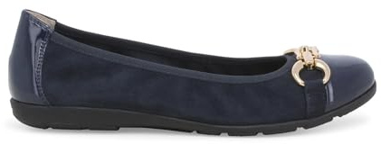 Melluso Ballerina Blu Navy in camoscio e Vernice con Morsetto k60100bk 38