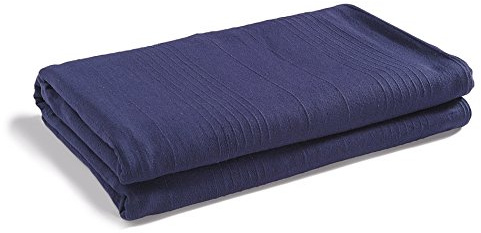 EHC Classic Rib Throw, Sofa Bed Throw Bedspread - 150cm x 200cm (60 x 80) Fits most 2 seater Sofas Settee Arm Chair & Single Bed Throw, Navy Blue